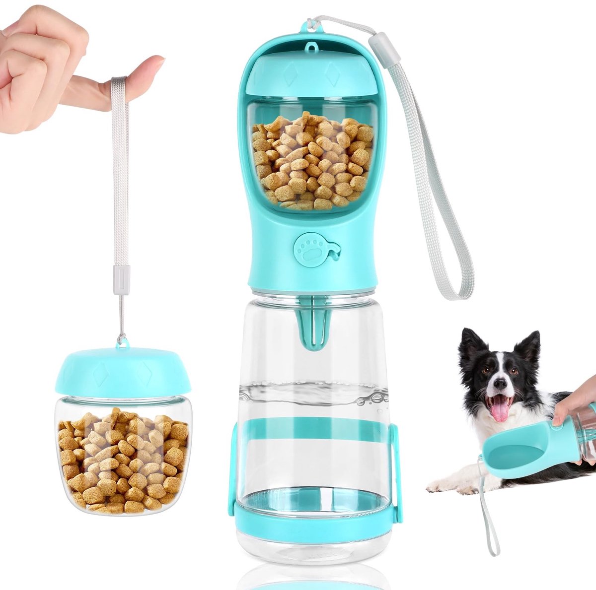 Solidchoice - Draagbare Pet Waterfles met Lekvrije Waterklep