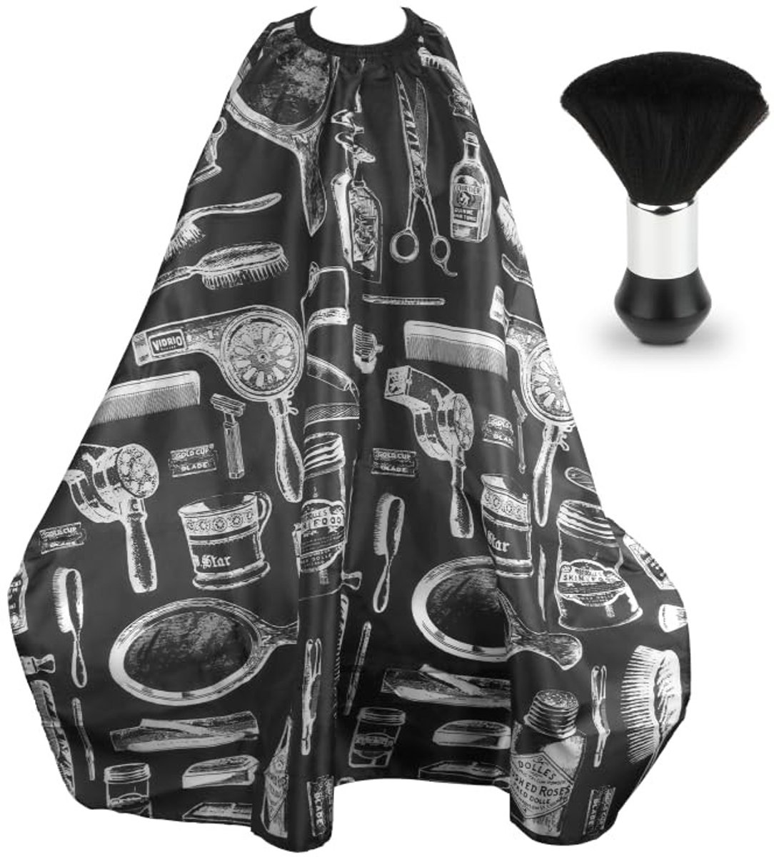 Solidchoice - Zwarte Kapperscape van Duurzaam Polyester voor Kappers