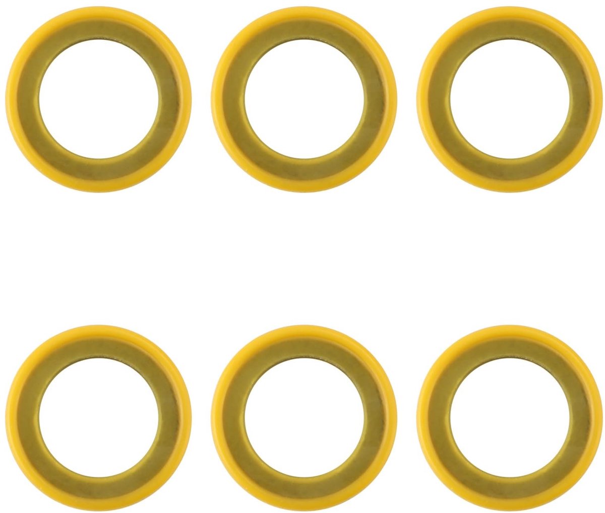 6 stukjes Onderwaterbehuizing Afvoergat Afsluitring - Rubber en IJzer - 14mm x 9mm x 1.4mm