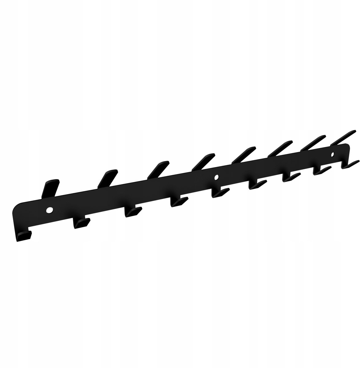 Wandkapstok met 17 haken - Zwart Metaal - Loft Stijl