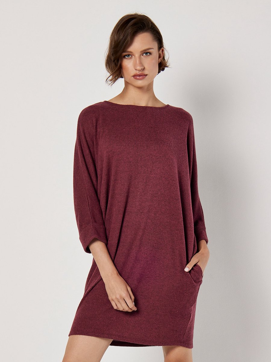 Cocoon-minijurk met ribboord