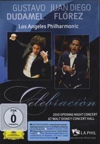Couverture du DVD "Celebración" avec Gustavo Dudamel et Juan Diego Flórez. "Los Angeles Philharmonic".