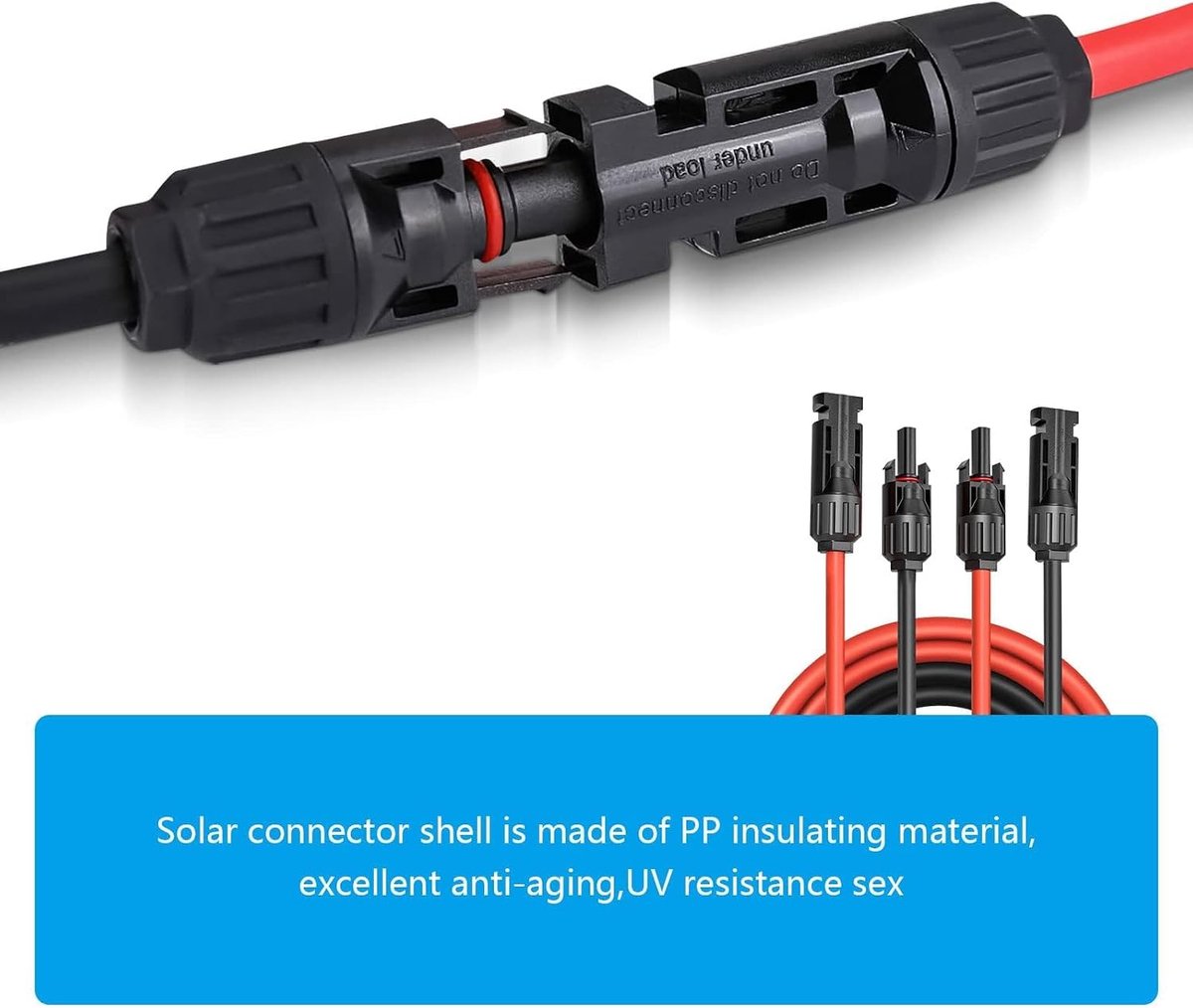Solar Cable Extension 4 m, 4 mm²/6 mm² 1 - 50 m Solar Cable, Extension Cable, Photovoltaic Solar Cable, Solar - ShopVlot