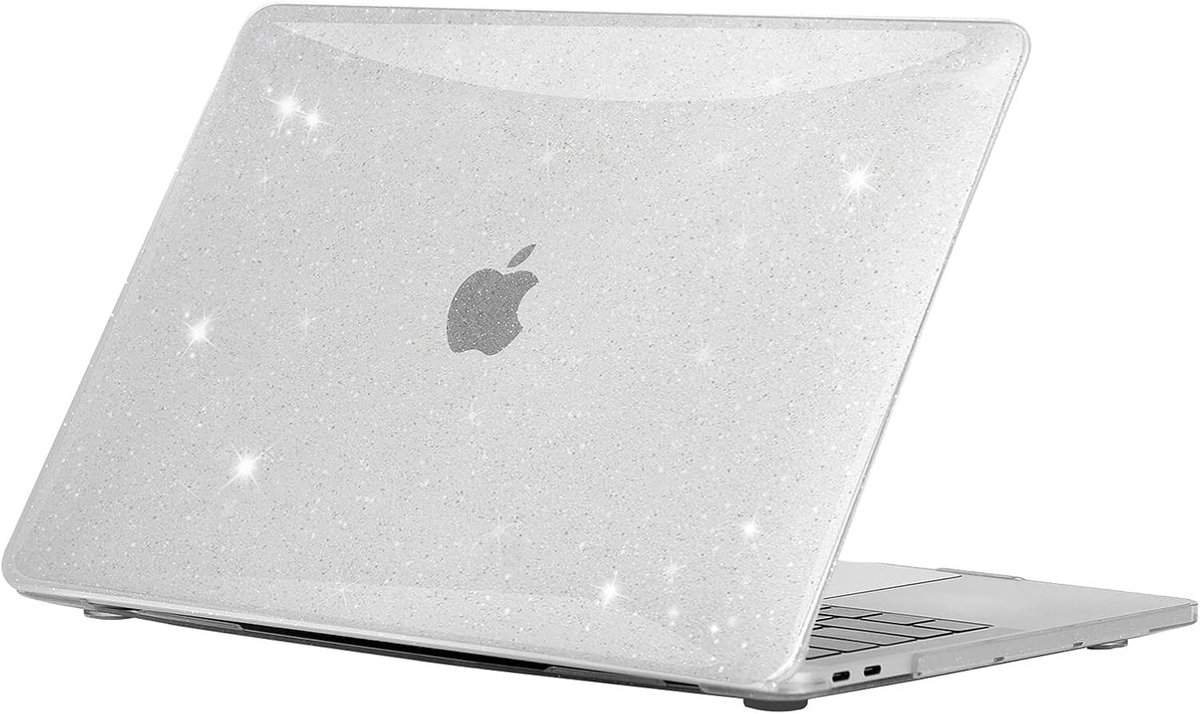 Hoes voor MacBook Pro 13 inch M2 M1 - Glitter Kristal Transparant - Ultra-dunne Geschitter Hardshell - Compatibel met Mac Pro 13" 2023-2017 A2338 A2289 A2251 A2159 A1989 A1706 A1708