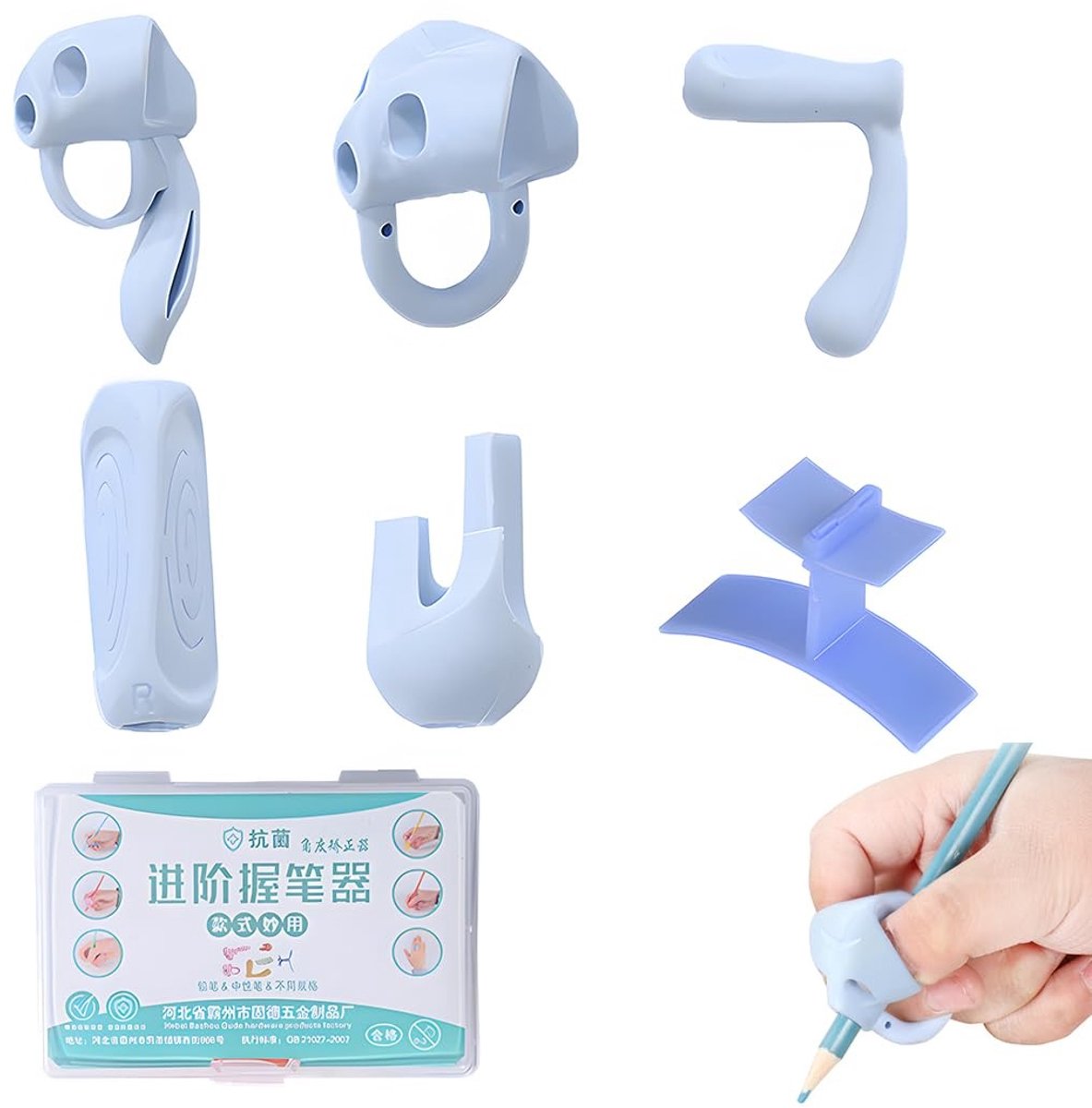Solidchoice - 5 Stuks Ergonomische Potloodgrepen voor Kinderen - Schrijfhulp voor Peuters
