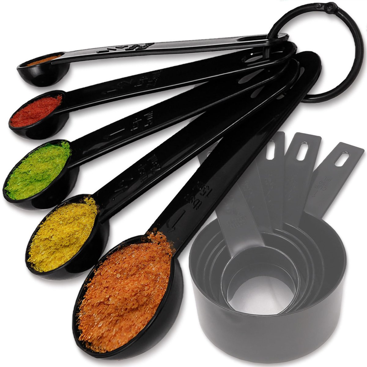 Solidchoice - Set van 10 Plastic Maatlepels voor Koken en Bakken