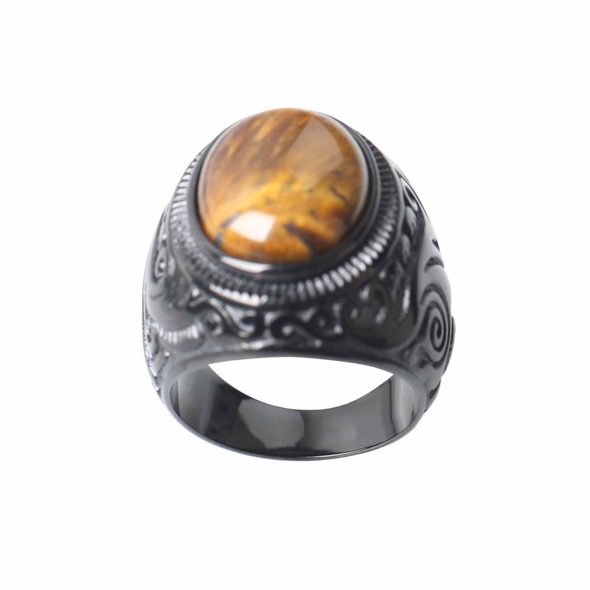 Solidchoice - Vintage Stijl Ringen voor Mannen van Rvs, Retro Gothic Design