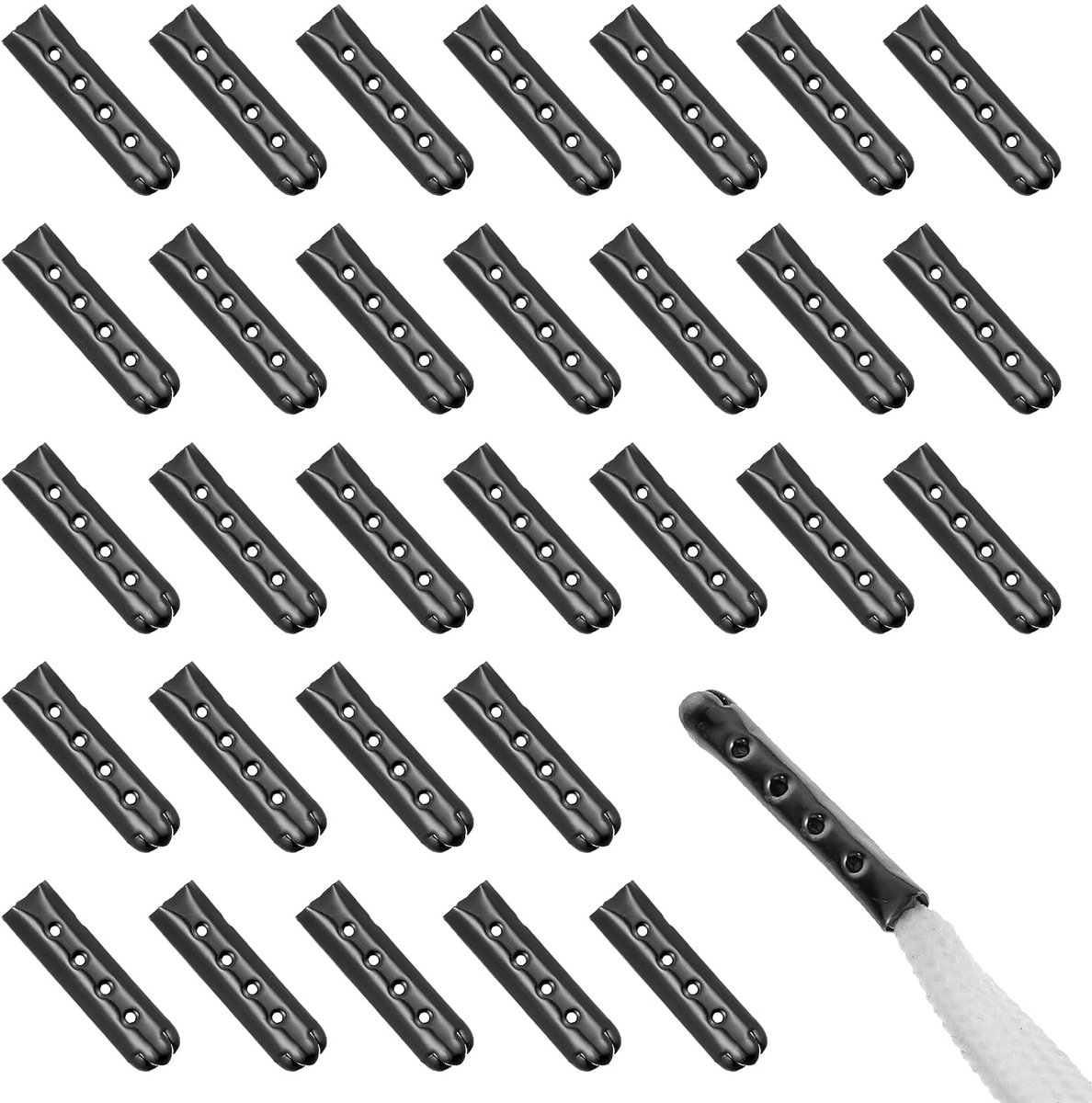 Solidchoice - Set van 30 Metalen Veterpunten voor Veters en Koorden