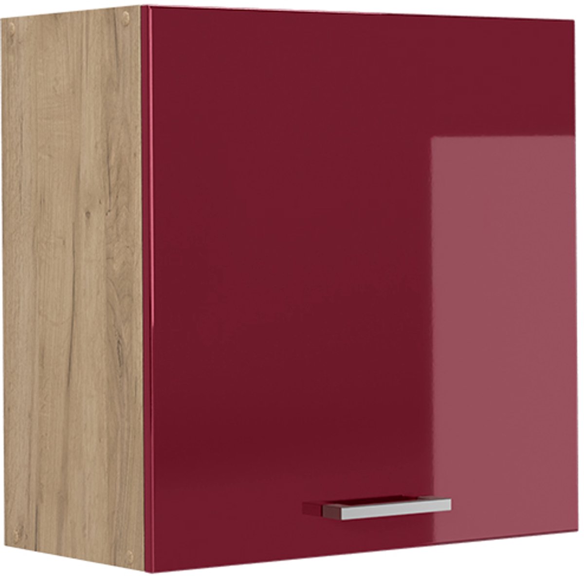 Vicco Hangkast R-Line, Rode hoogglans/Goudkleurig Eiken, 60 cm met 1 deur