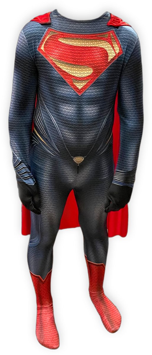 Superman met cape 2 | eindbaas | Kostuum | 140 (8/9 Jaar) | Verkleedkleding | Superhelden