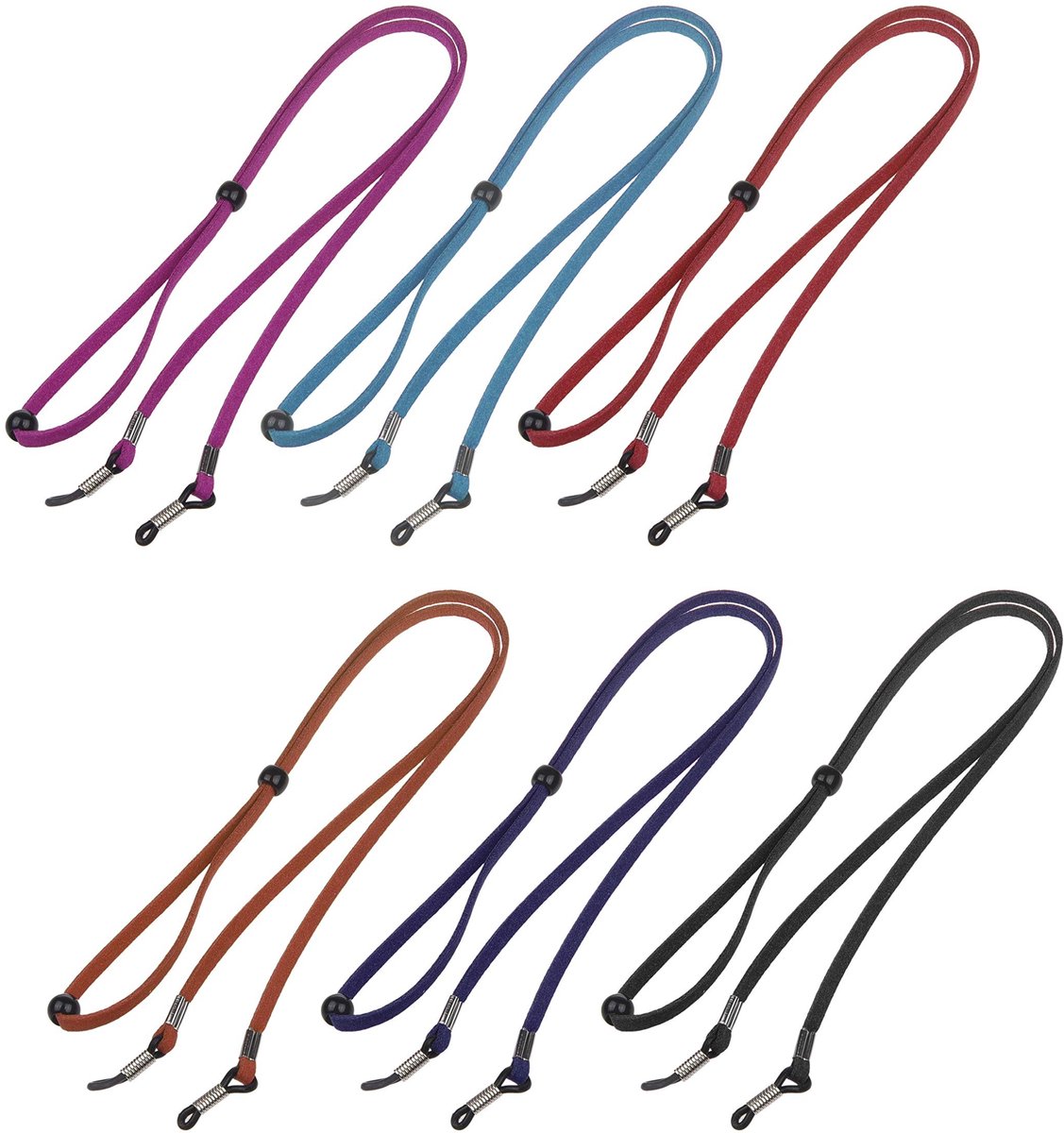 Solidchoice - Set van 6 Brillenkoorden van Suède voor Comfort en Stijl