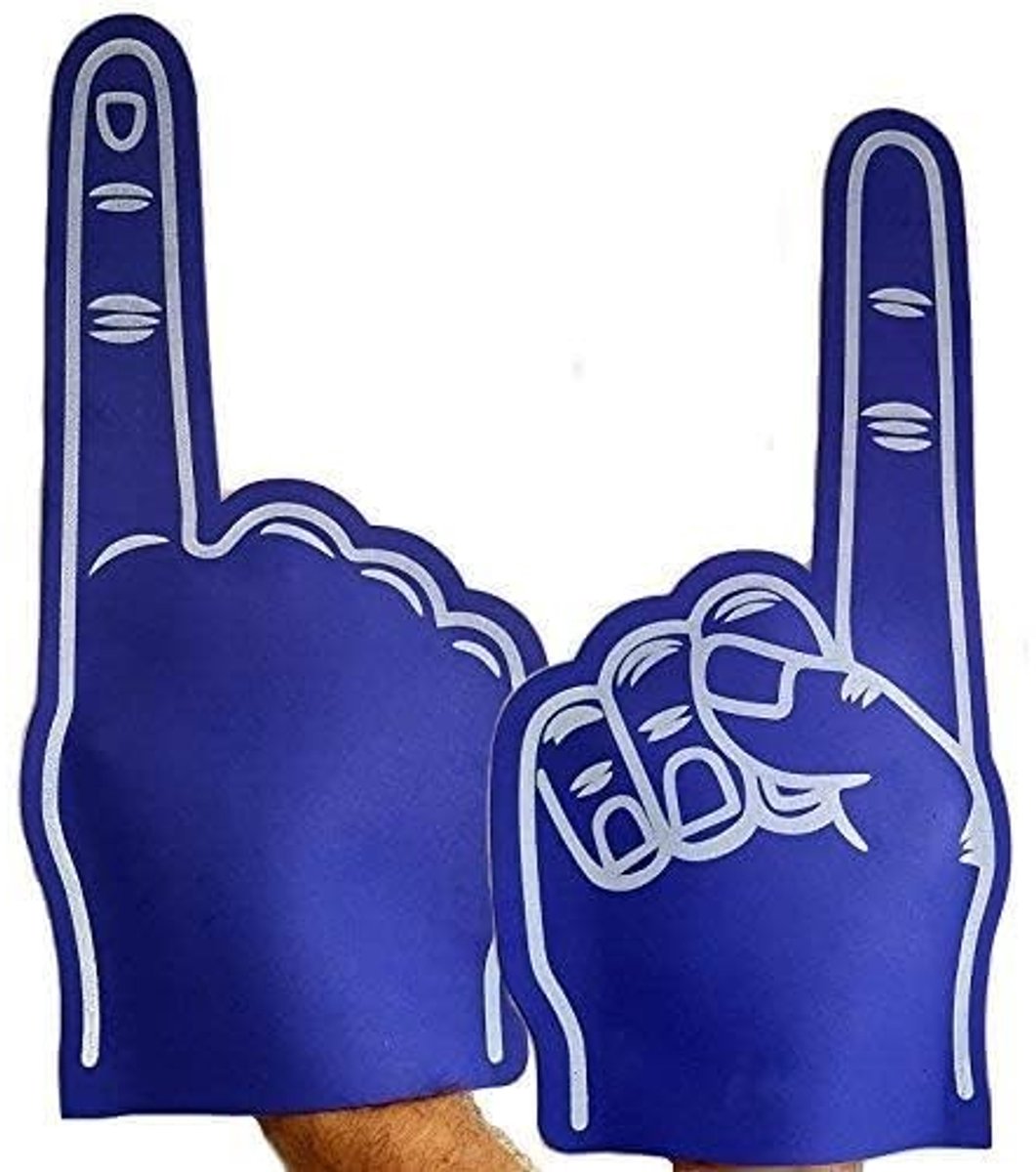 Solidchoice - Set van 3 Reuzenhanden van EVA-Rubber (Blauw)