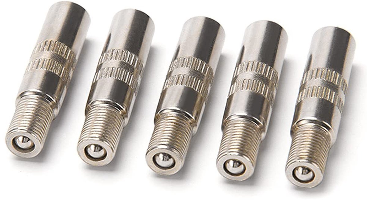 Solidchoice - Set van 5 Metalen Ventielverlengers voor Auto en Vrachtwagen