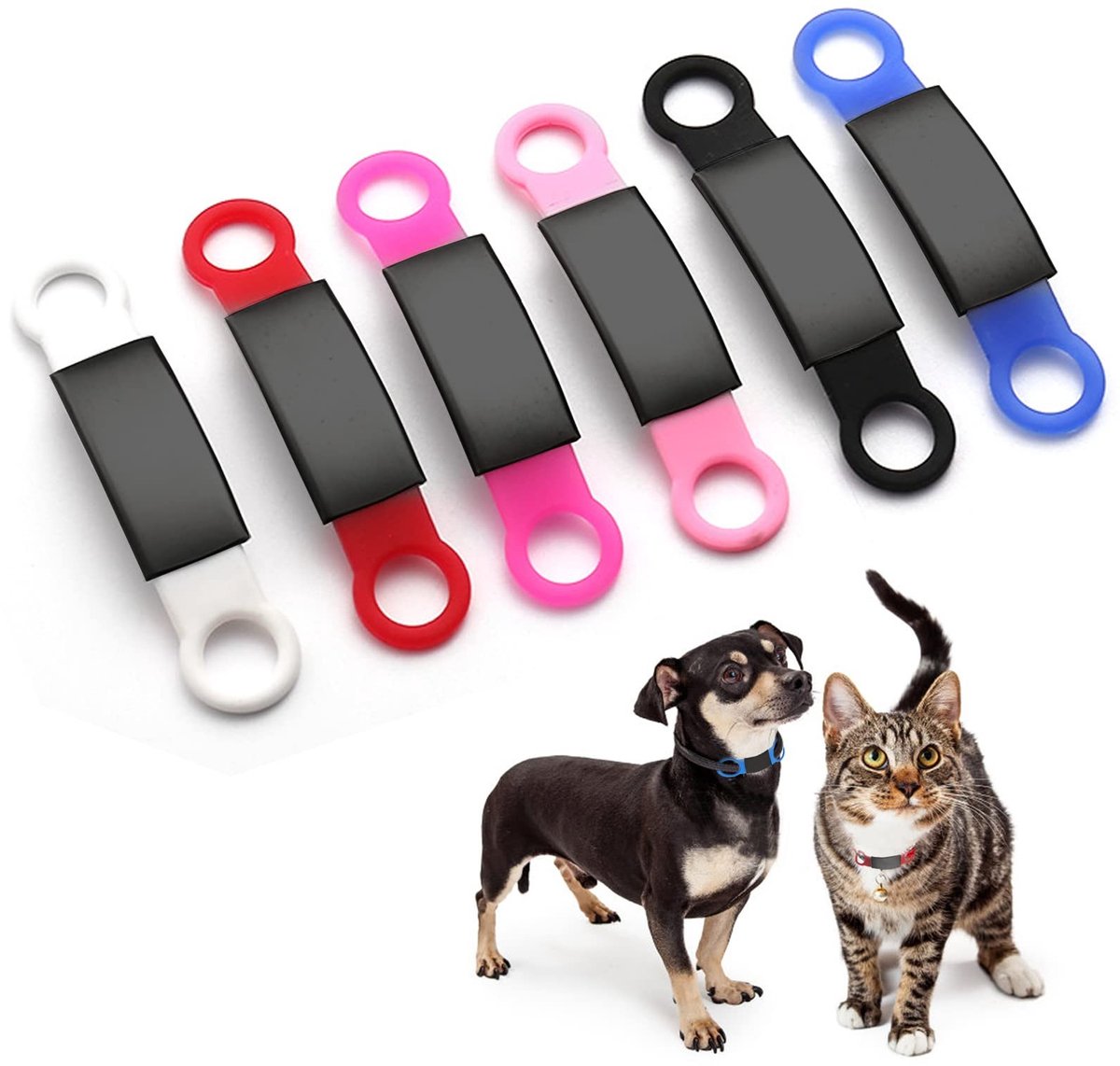 Solidchoice - Set van 6 Gegraveerde Honden ID Tags voor Halsband