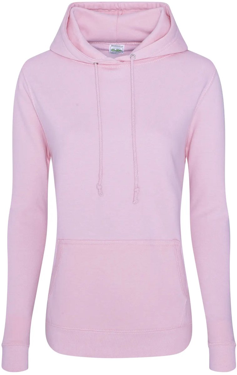 Just Hoods Women´s College Hoodie JH001F - BABY PINK - XXL
