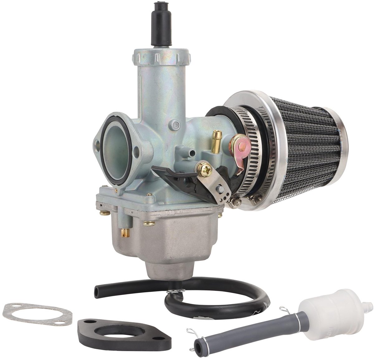 Dailygoods- Carburateur 30mm - Luchtfilter - Brandstoffilter - Slang - Inlaatspruitstuk - Pakkingen - Vervanging voor 150cc/175cc/200cc/250cc/300cc Scooter/Bromfiets - Motorcarburateur