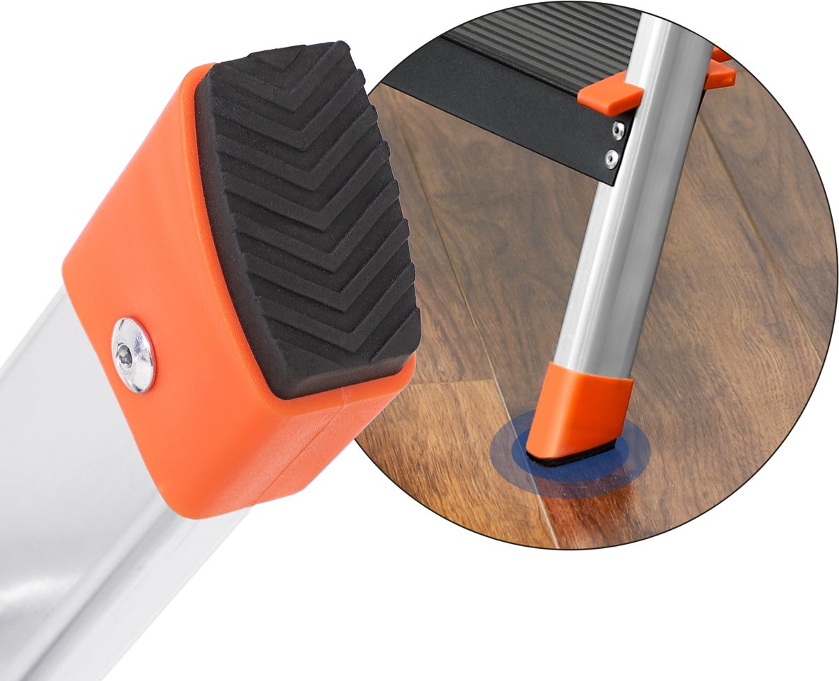 SONGMICS - Huishoudtrap - Ladder - Vouwladder - 3 Treden - Aluminium - Antislip - Max 150 kg – foto 2