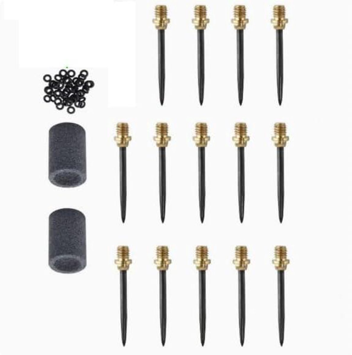 Dartpunten Set - Metalen Naalden - Precisie Werpen - Verwisselbare Stalen Punten - 15 stuks - Zwart