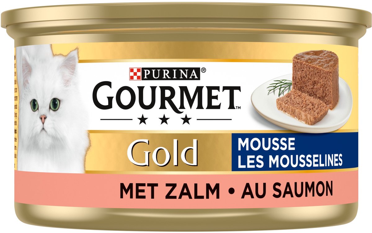 Bol.com Gourmet Gold Mousse - Kattenvoer Natvoer - Zalm - 24 x 85 g aanbieding