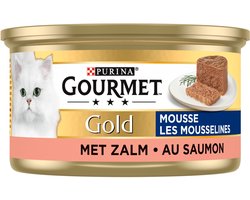 Gourmet Gold Mousse - Kattenvoer Natvoer - Zalm - 24 x 85 g