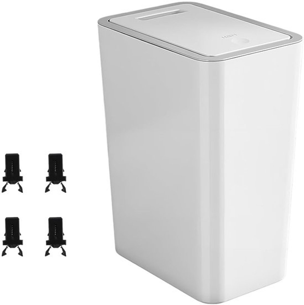 Praktische 10 Liter Plastic Afvalbak voor Badkamer met Automatische Sluiting en 4 Sleutels, Ideaal voor Thuisgebruik en Organisatie