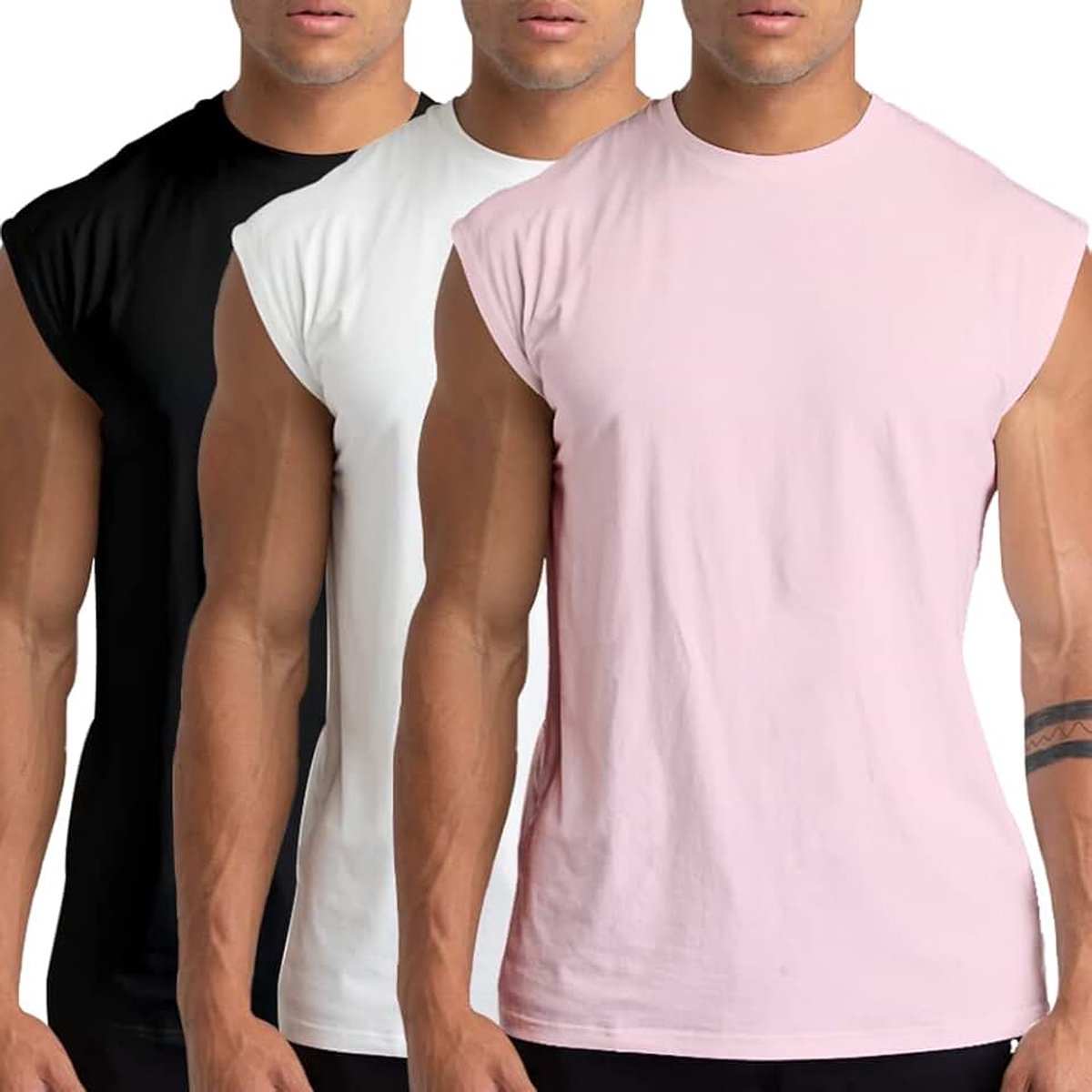 1, 3 of 5 stuks katoenen sportschooltanktops voor heren, mouwloze workoutshirts, atletische spiershirts, geschikt voor training en bodybuilding, sportieve stijl