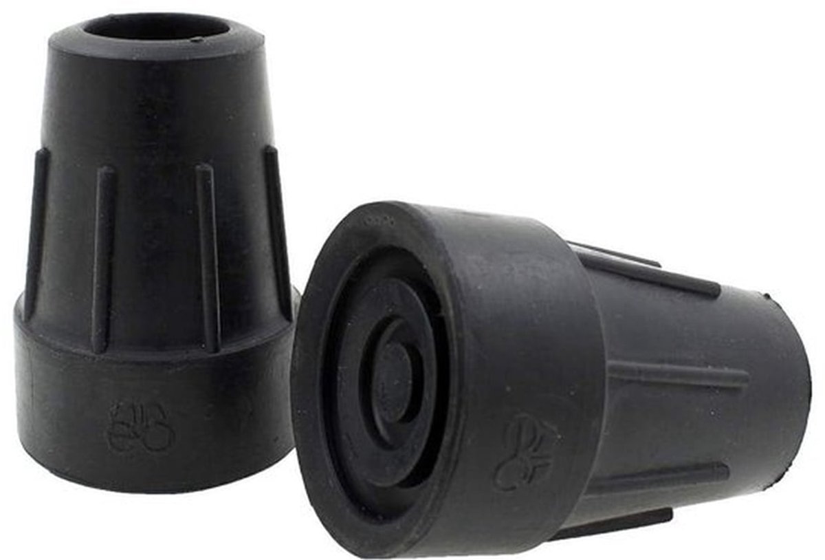 Kruk Tips - Zware Ferrules - Zwart - Vervangend voor Krukken - Ideaal voor Wandelen - 20 mm Diameter