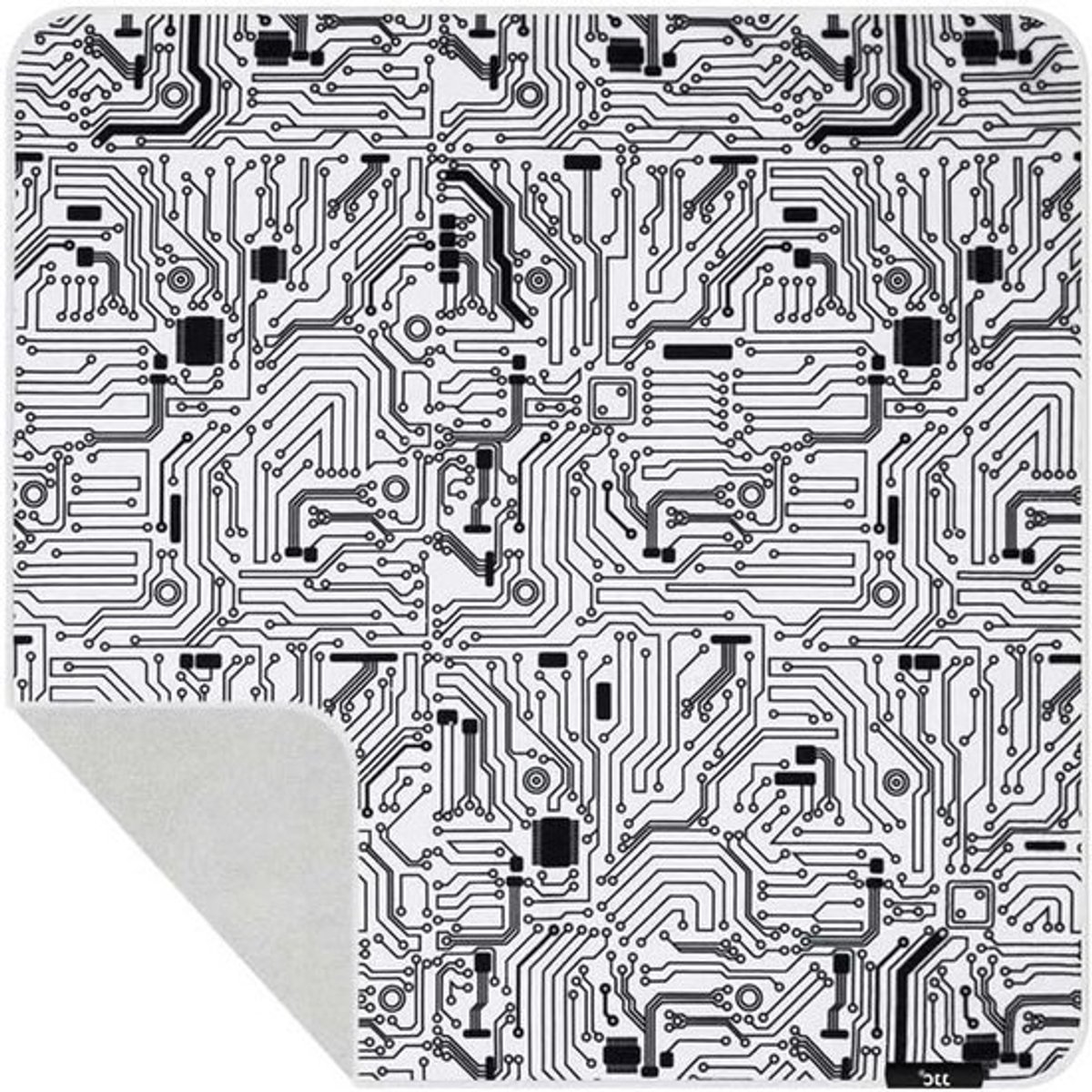 Zachte beschermende omslagdoek en reinigingsdoeken - circuitpatroon - camera, lens, schermen, tablets - 50 cm.