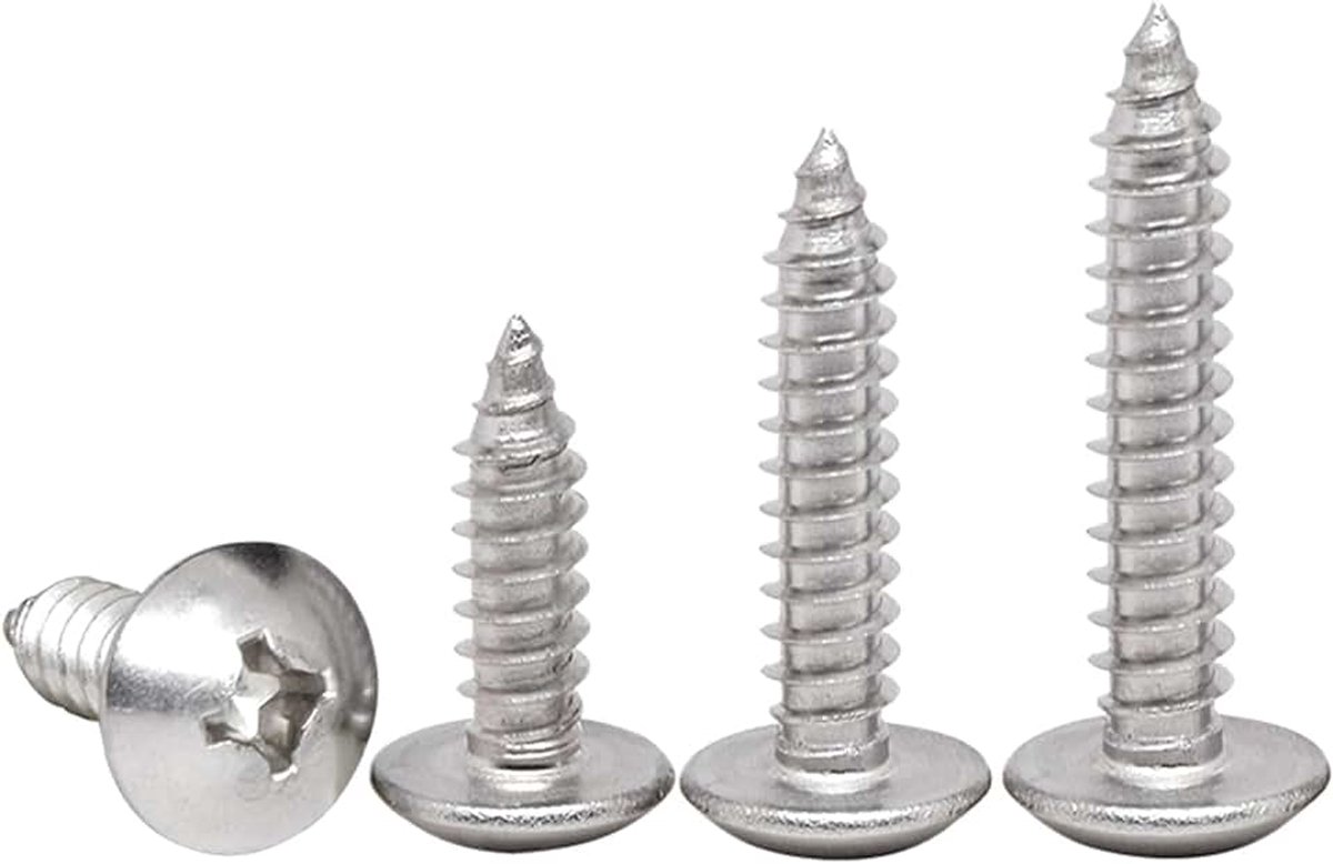 20 Stuks M3x25mm Houtschroeven Zelftappend Paddenstoelkop Kruiskop | A2 V2A 304 Roestvrij Staal,Ronde Flenskop,voor Hout,Meubels,Timmerwerk,Montage,Reparatie,Werkplaats DIY,Bevestiging