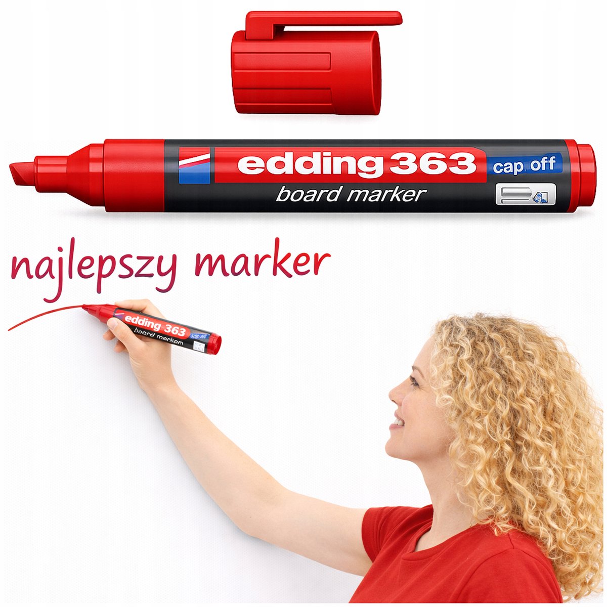 Edding whiteboardmarker, rood, 1,5 mm