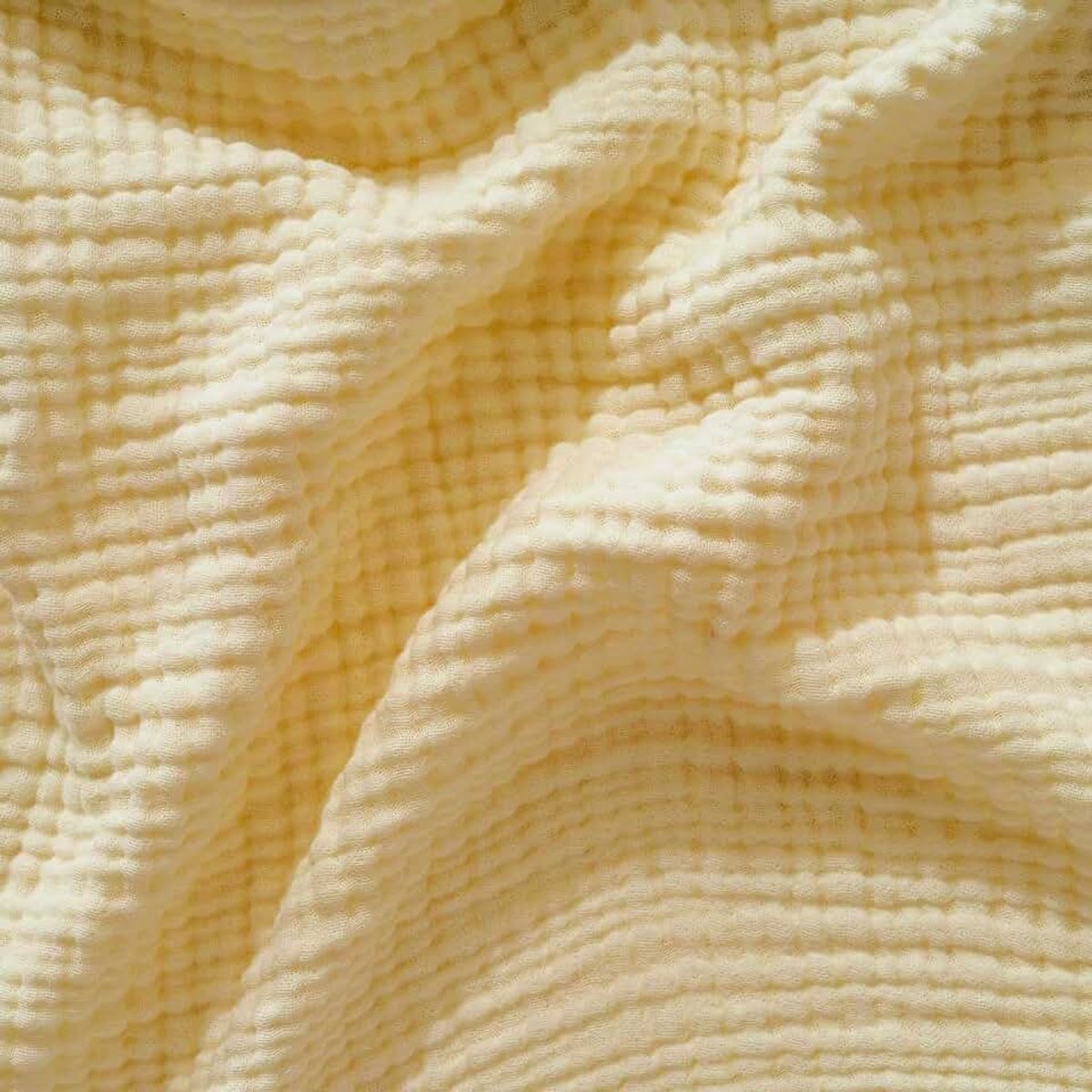 Deken 150 x 200 cm, Muslinedeken voor Volwassenen, Zomer, Zachte & Ademende Katoenen Deken, Knuffeldeken van Katoen, Lichte Sprei voor Bed, Sofa en Bank (Geel)
