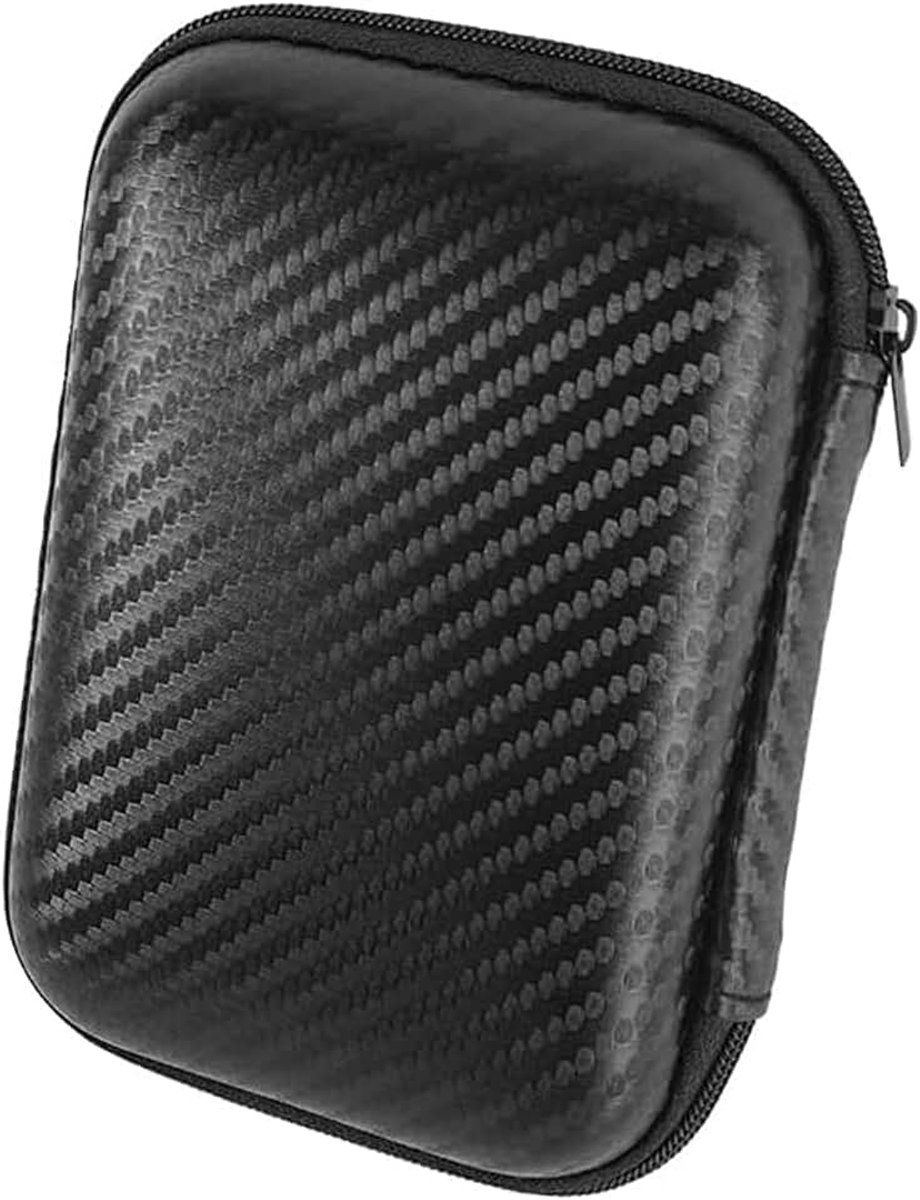Beschermhoes voor externe SSD, harde schijf hoes, HDD-hoes, universele beschermhoes voor externe HDD-opslag, harde schaal (zwart), voor 6,3 cm (2,5 inch) harde schijven en SDD