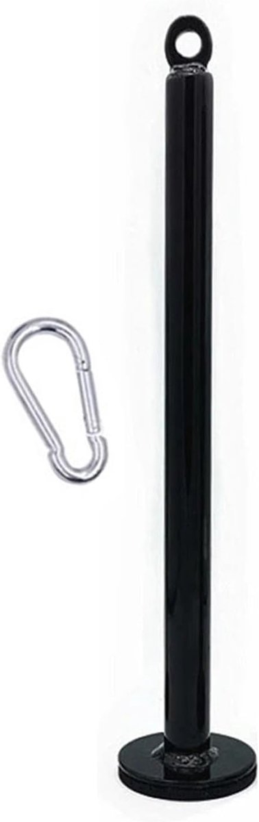 Fitness Kabel Machine Accessoires - Katrol Bevestiging Gewicht - Kracht Training - Zware Staal Constructie - 38cm Lengte - Zwart