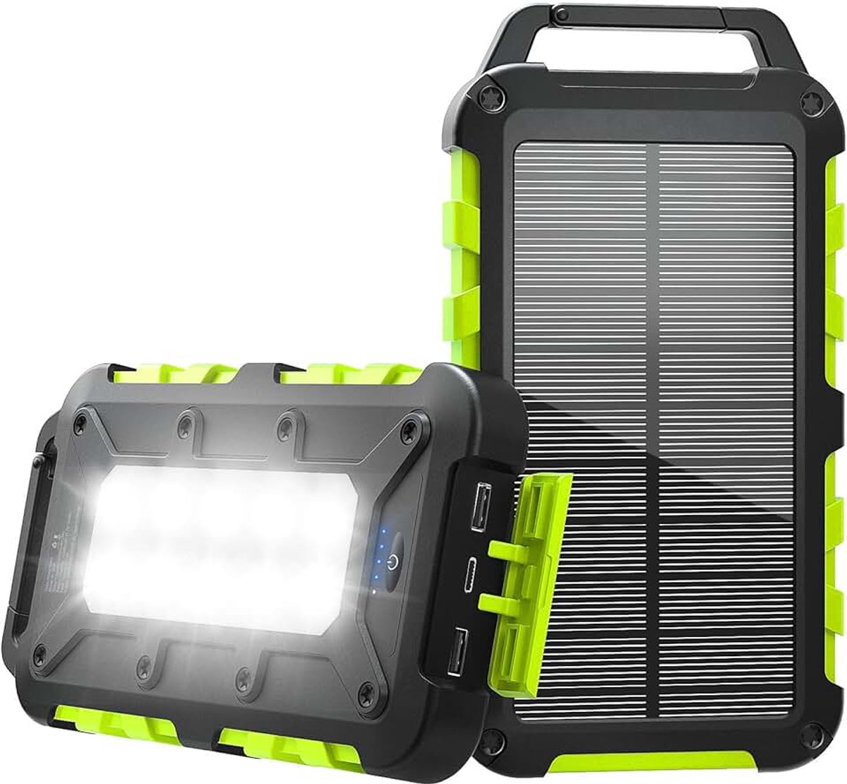 Solar Powerbank 26800mAh met Zonnepaneel - PD 22,5W Powerbank, USB-C, Waterdicht, 3 USB-Uitgangen, LED-Zaklamp - Voor Smartphone, Tablet, Camping & Outdoor
