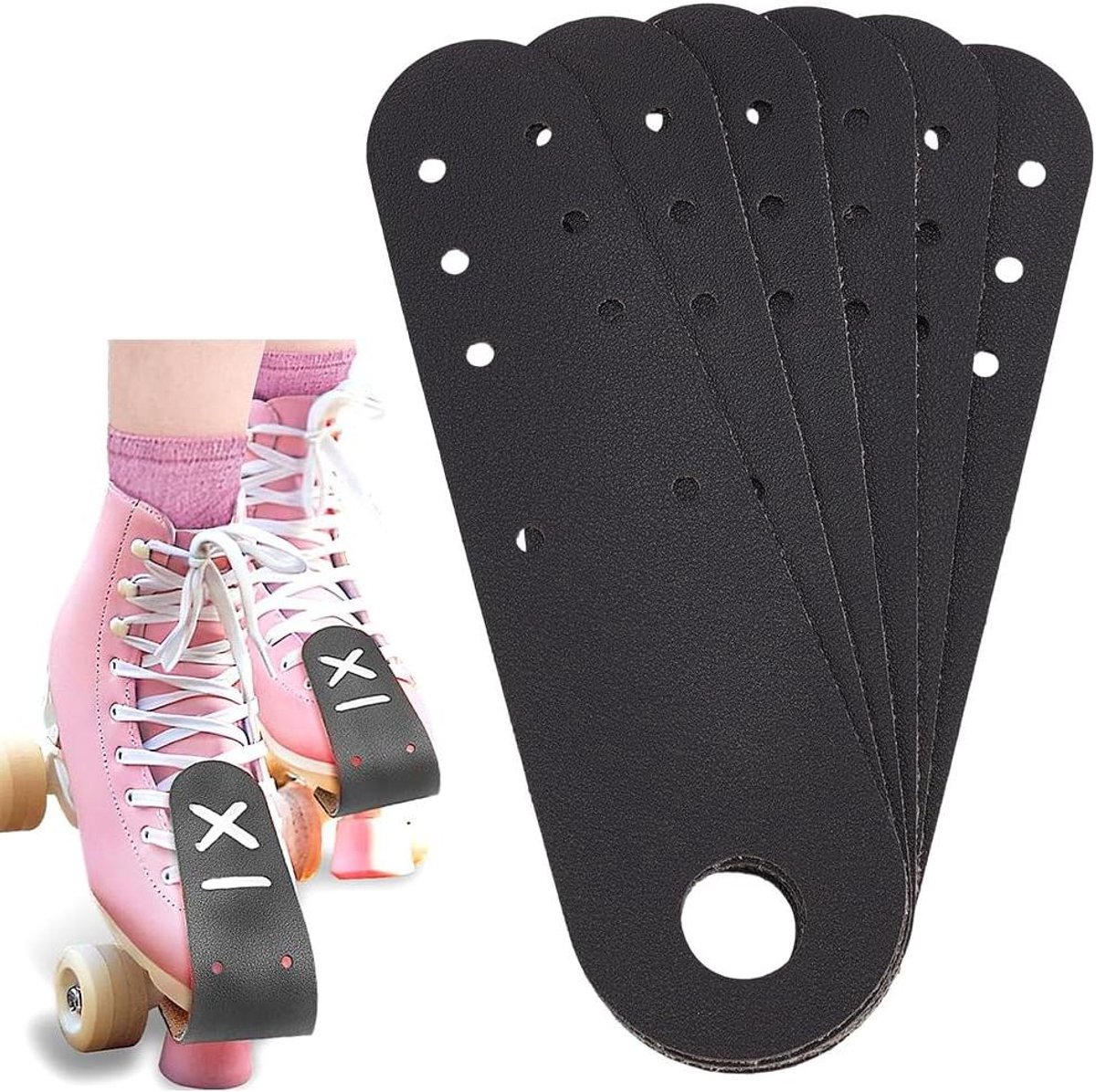 Schoen Teenbeschermers - Rolschaats Covers - Schoenen Beschermen - Universele Pasvorm - 3 Paar - Zwart