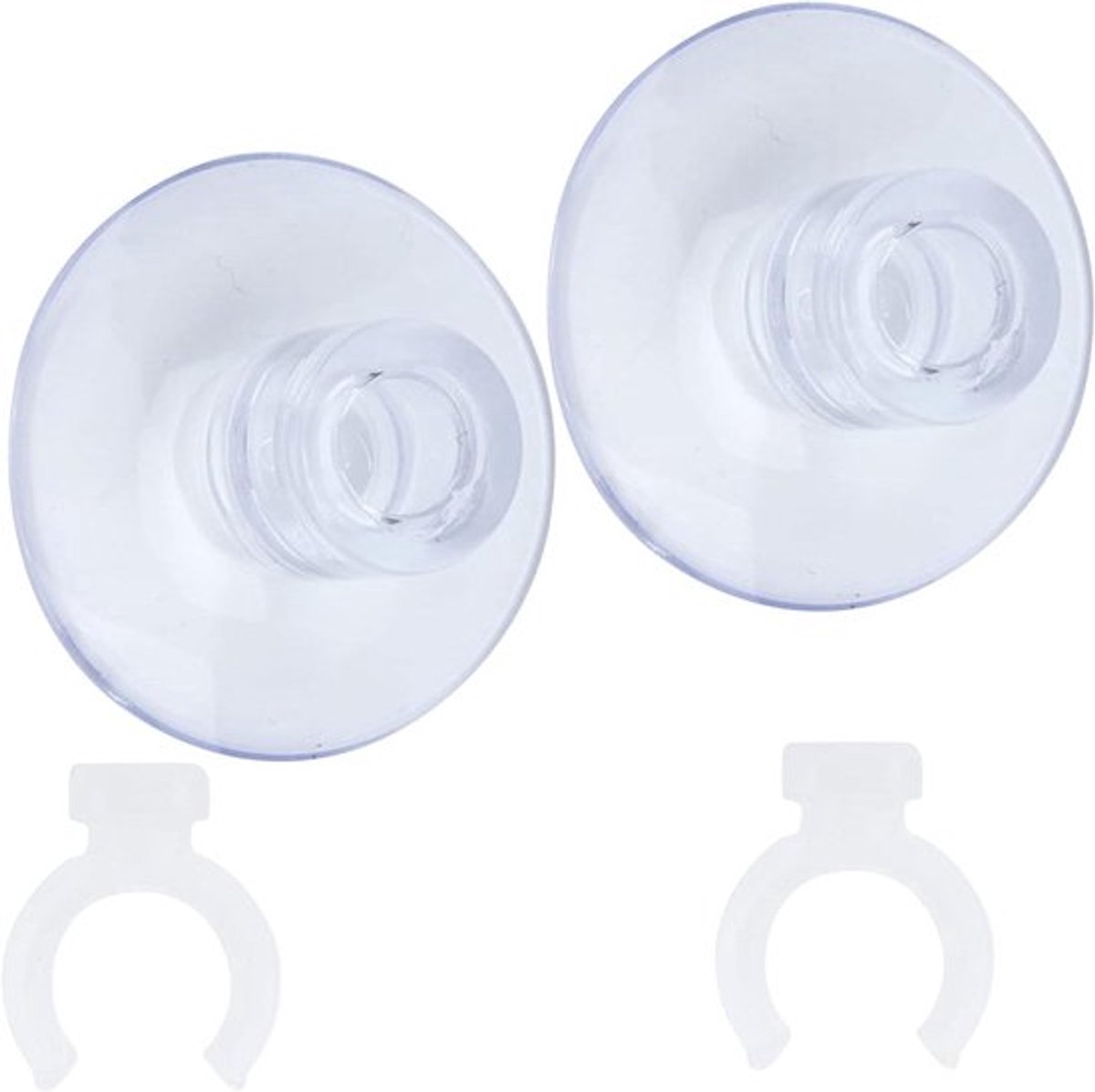 Slangklemmen voor Aquarium met Zuignap, Set van 2, 12-16 mm, Transparant, Voor Bevestiging Slangen