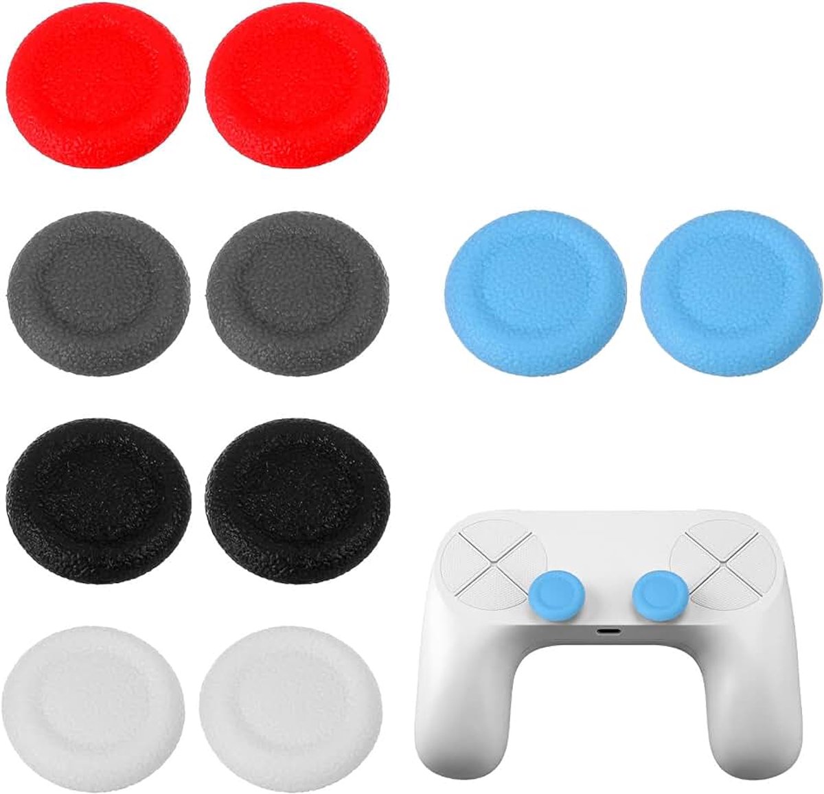 10 STKS Joystick Caps Vervanging Joy Stick Duim Grips Siliconen Duim Grips Voor Ps4/Ps5 Gaming Grip Protectors Vervangende Onderdelen
