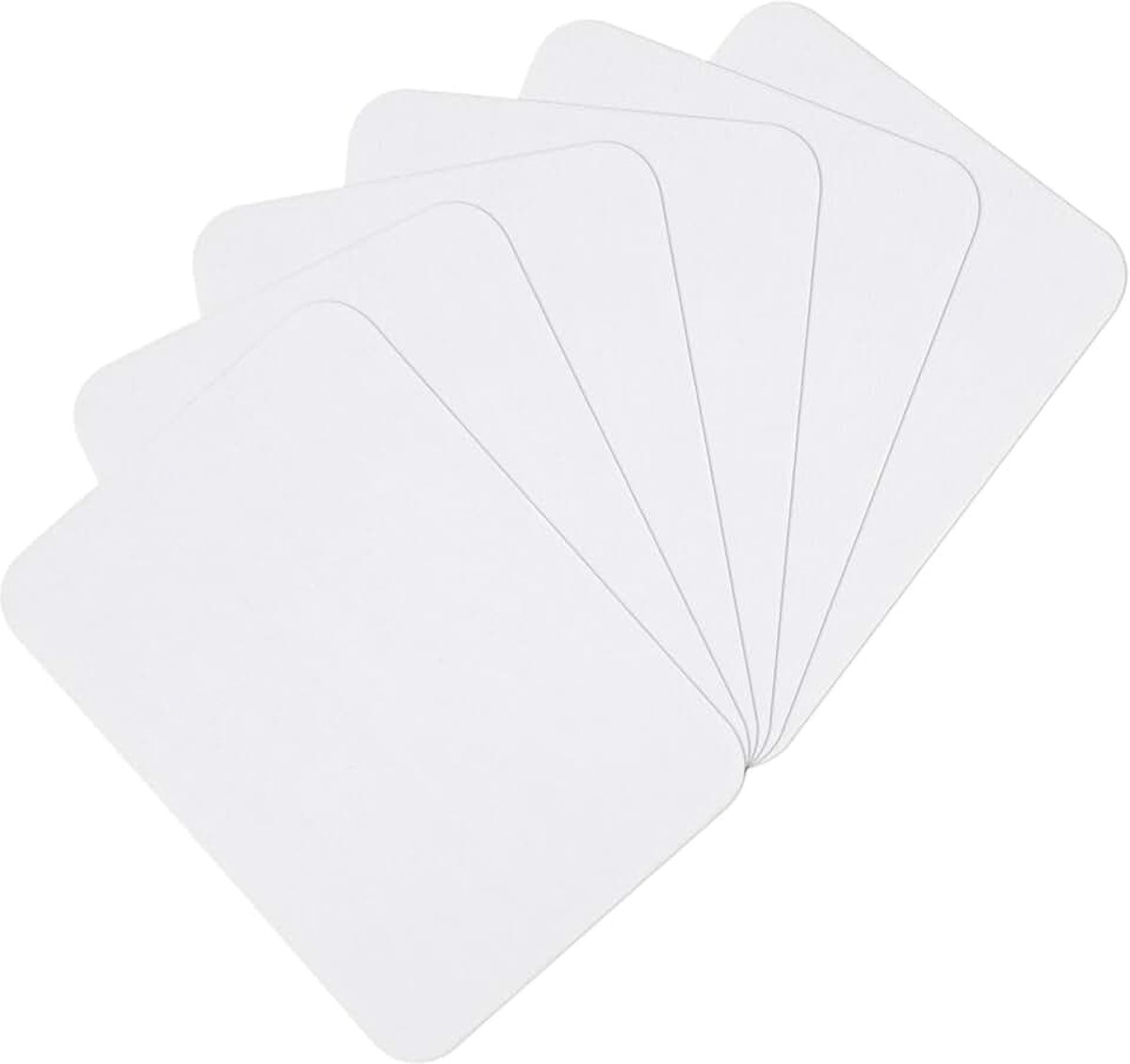 6 stuks opstrijkbare patches voor kleding reparatie 7,6 x 10,9 cm stof patch katoen decoratie voor kleding broeken tas wit