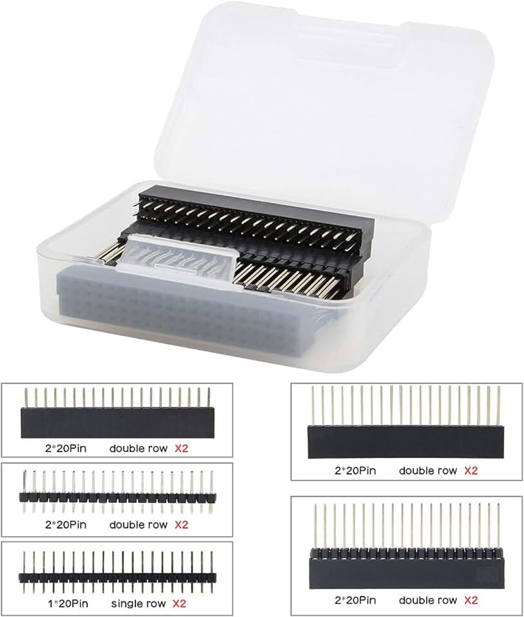 Header kit voor Raspberry Pi 5 DIY, 5 varianten | Geschikt voor RPi 4 / 3B+ / 3B / 2B / B+ / Zero (Zero W), GPIO stacking verlenger