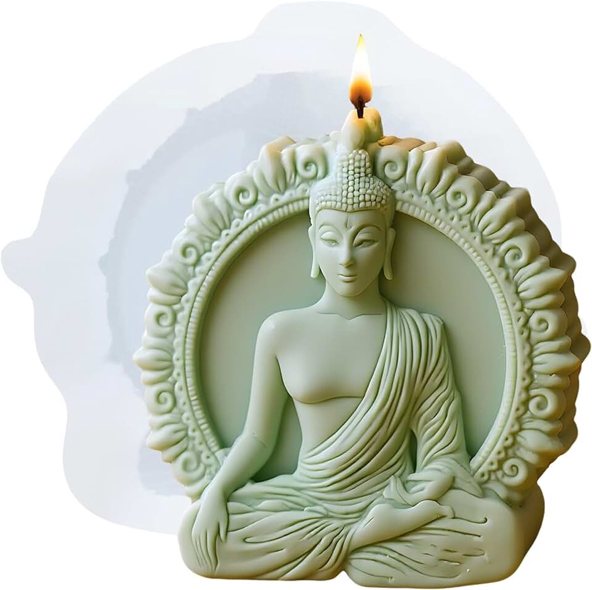 Bodhisattva Bodhisattva Kaarsvorm, gietvorm, siliconen gietvorm, voor het maken van aromatherapie, kaarsen, gips, klei, handwerk, huisdecoratie