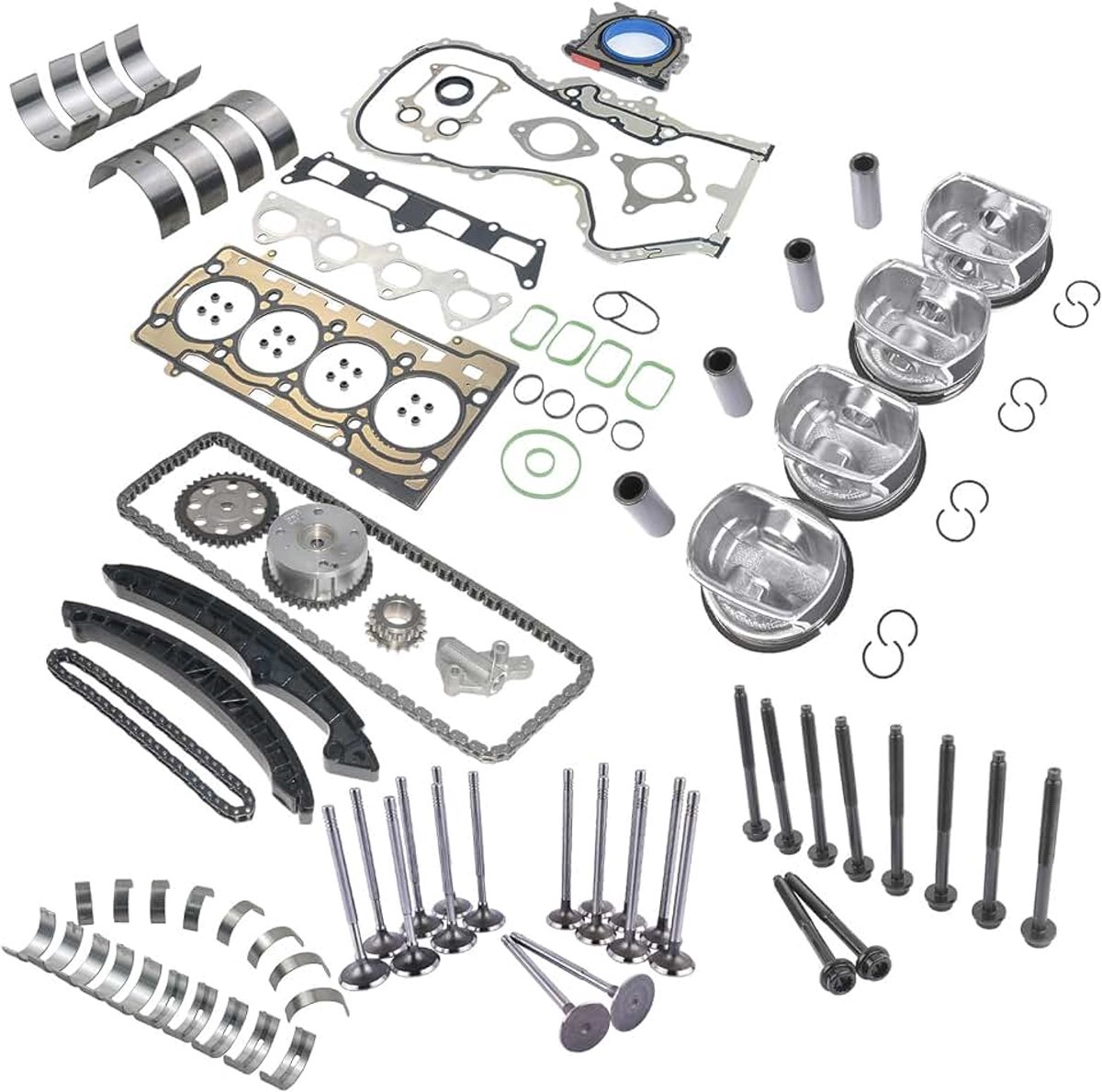 Cilinderkopafdichting en zuiger stuurkettingset vervanging voor A1 A3 Ib1za V 1T3 1.4 TFSI BLG CAVD CTH 03C107065AQ 03C109158