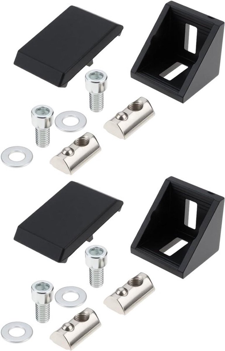 Aluminium Profiel Connector Meubels - 3030 Serie - Hoek Beugel - Aluminium Extrusie - Geschikt voor Meubels - Zilver - Connector - Aluminium - Zilver.