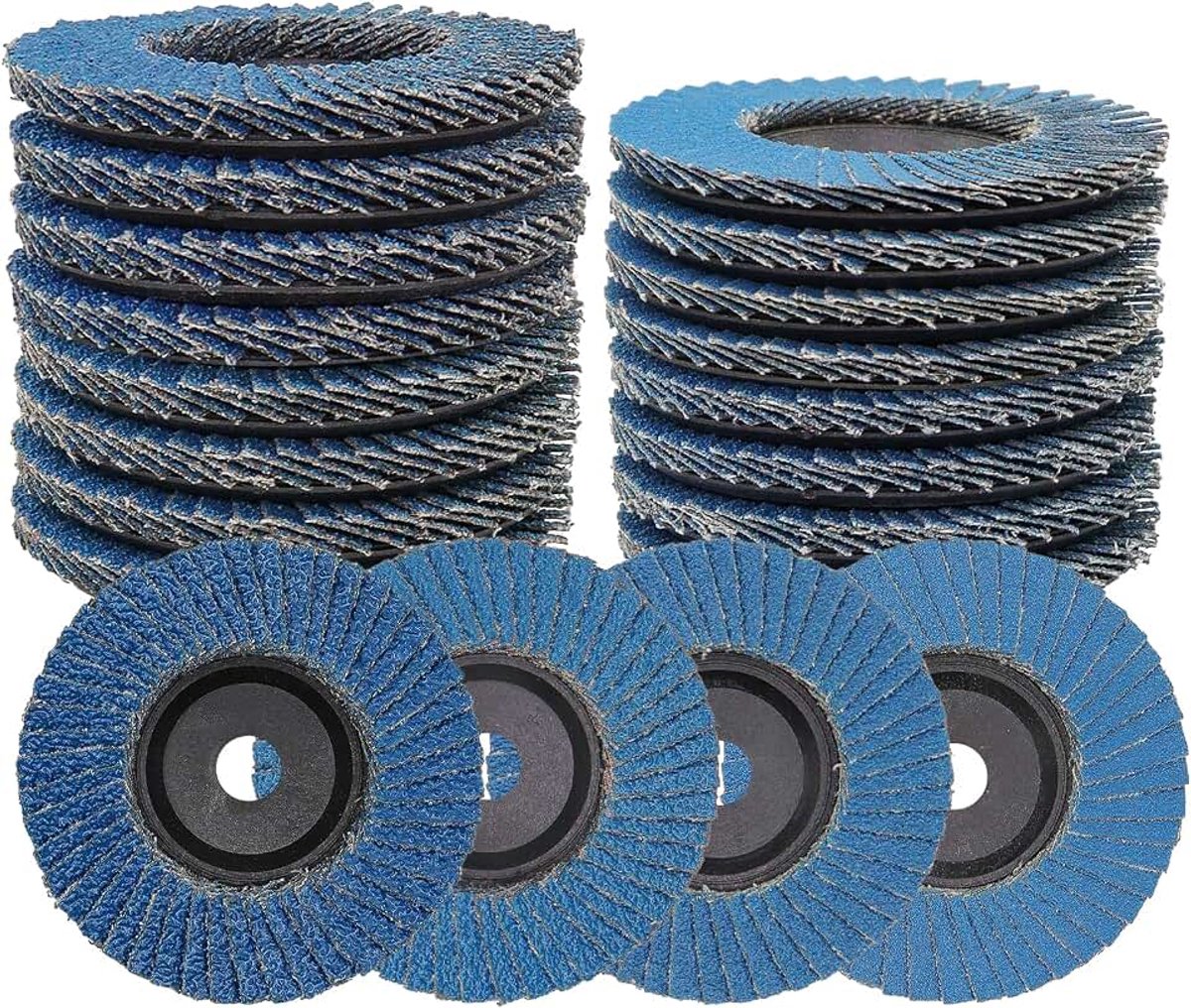 16 stuks lamellenschijven ø 76 mm, 40/60/80/120 korrel lamellschijven, slijpschijf 76 mm, slijpschijven voor haakse slijper, waaierschijven voor metaal, hout en staal