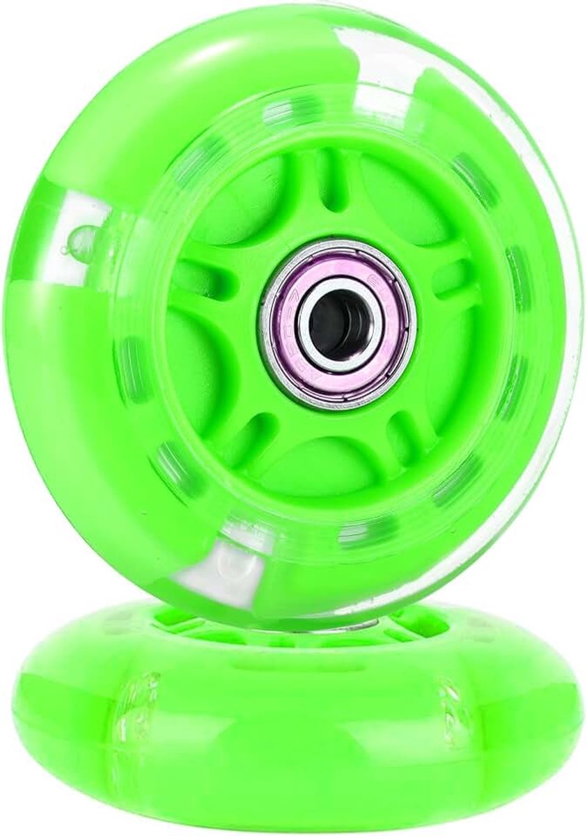 Reservewielen voor scooter, 1 stuks, led flash wiel, 80 mm, mini maxi micro scooter, skate wielen, knipperende rollichten, achter, achter, ABEC-7, 80 mm, voor kinderen en jongeren, indoor outdoor