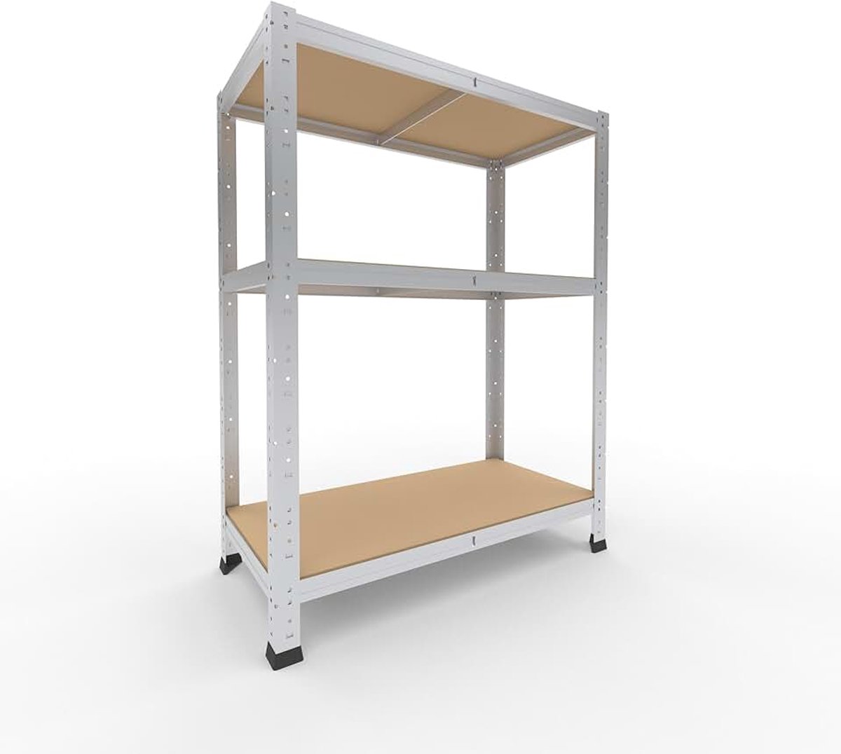 Shelfplaza Home 100x80x40cm metalen stellingkast verzinkt: 3x175kg | stellingen Berging stelling Garagekast Metalen opslagstelling Opbergstelling Zware stelling Opslagrek Garage stelling