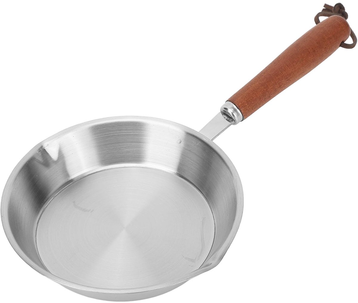 Kleine Pan 16 cm, Roestvrijstaal, voor Gebakken Eieren, Spek, Ham, Schijfjes, Steaks