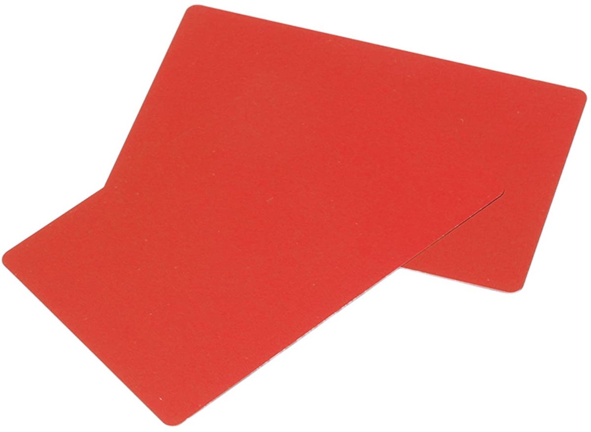 100 Stuks Lasergegraveerde Metalen Visitekaartjes 3,4x2,1 Inch Dikte (0,45 mm), Waterdicht, Slijtvast, Premium Aluminium Plaat, Eenvoudig Ontwerp, Draagbaar (rood)