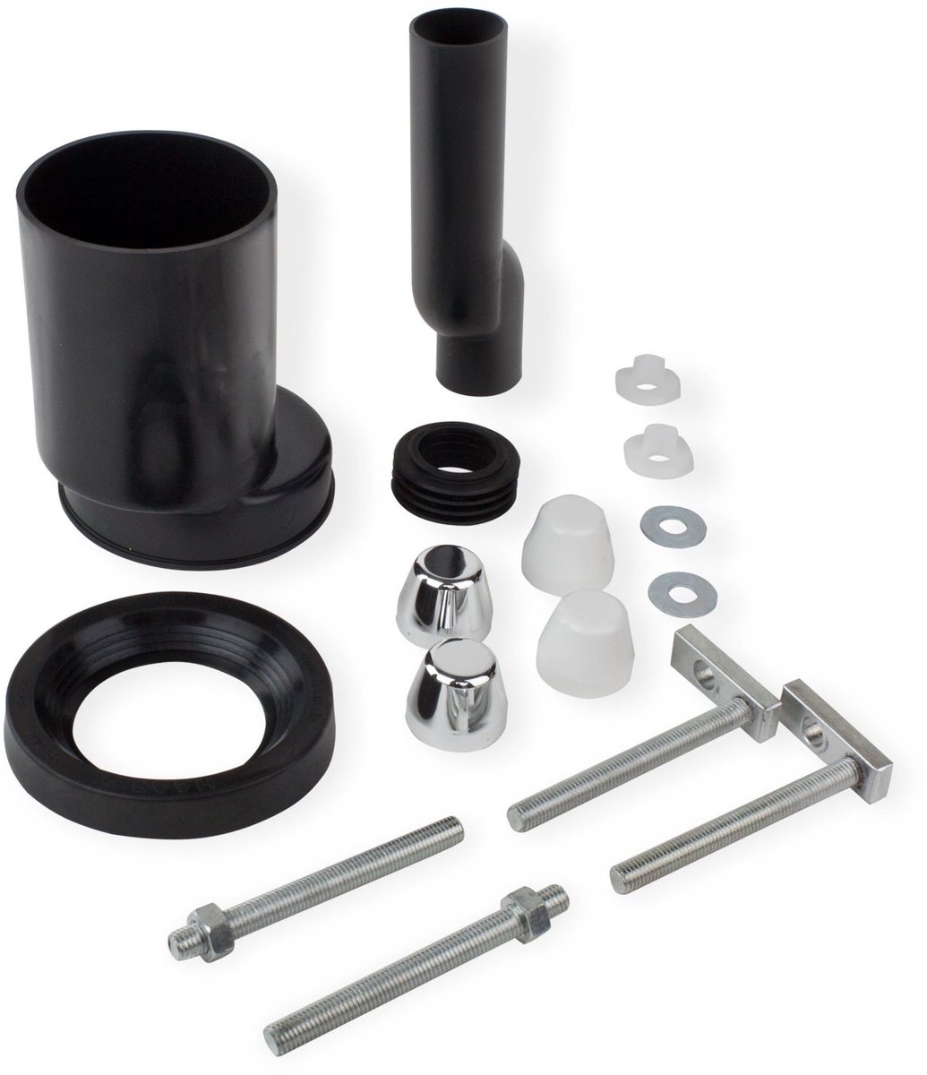 3283 WC-aansluitgarnituur DN110 etageerd 2,5 cm, zwart