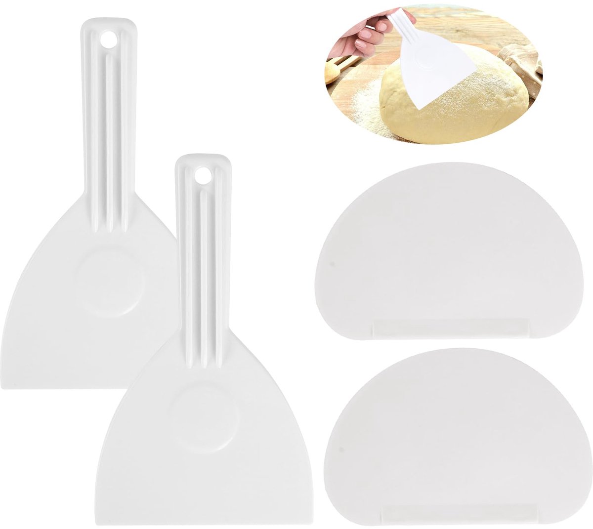 Deegspatel pizza spatel: flexibele deegspatel pizza deegschraper siliconen - deegspatel pizza geschikt voor deegcake, pizza, bakken