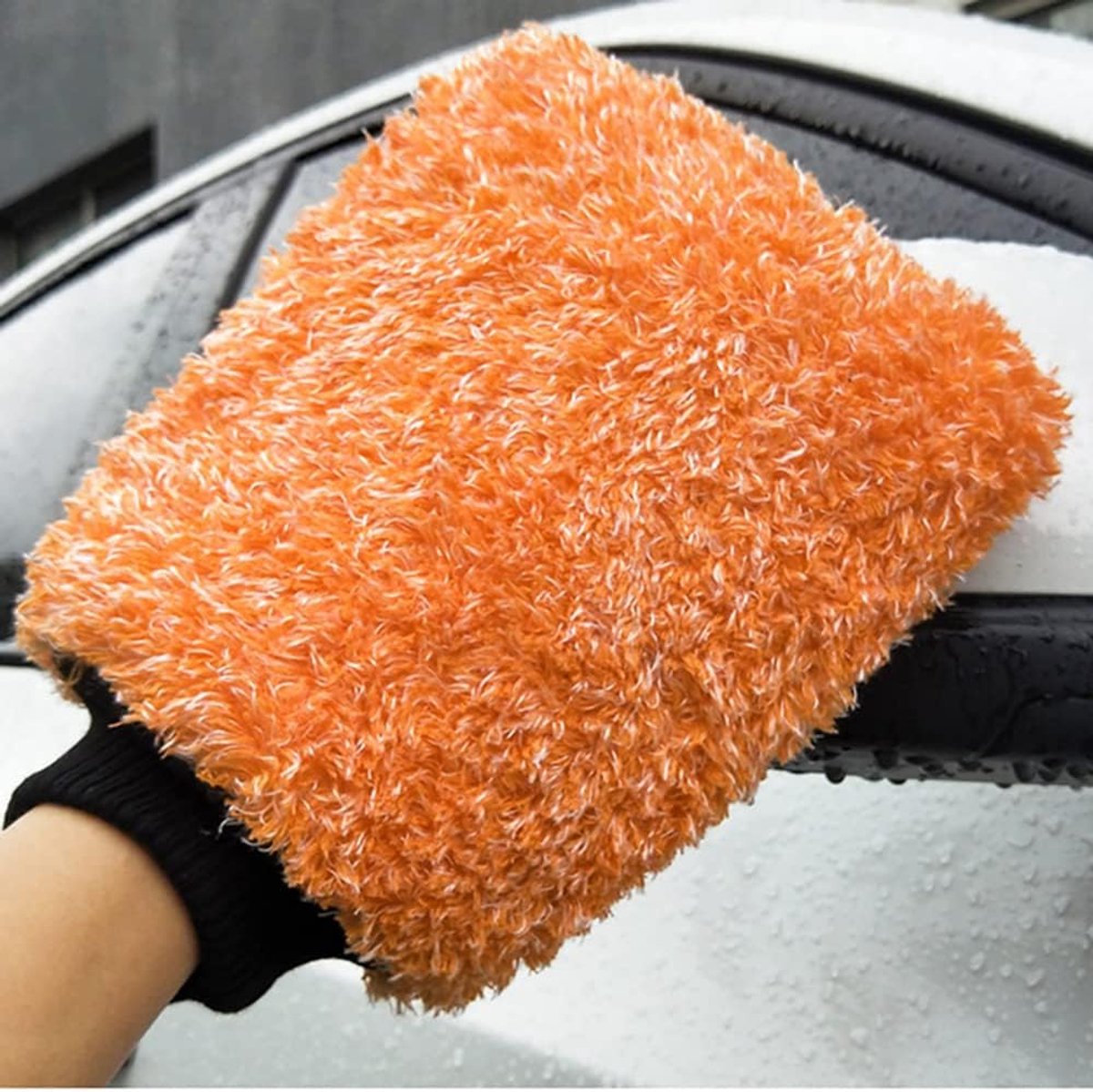2 stuks microvezel washandschoen - Ultra Low Wriction Washandje Soft Glide Minimaliseert wervelmarkeringen - Houdt maximaal volume zeepsuds vast voor een snelle gemakkelijke wasbeurt